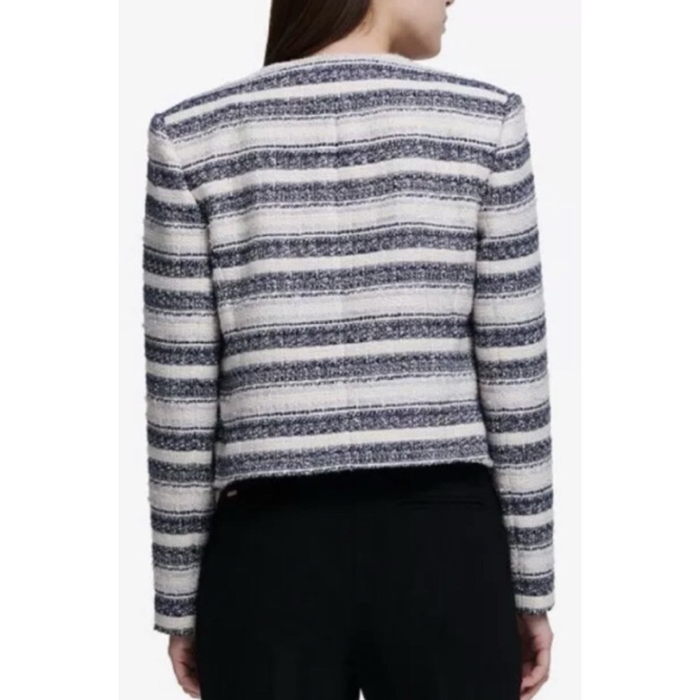 DKNY Tweed Striped Blazer Jacket 8 - Picture 10 of 16